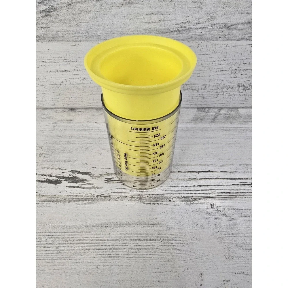 Milmour Products Metric Wonder Cup Vintage Adjustable Measuring Cup Yellow 1 Cup